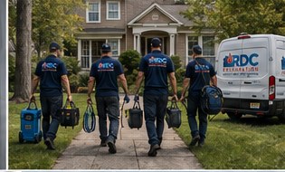 RDC Restoration crew arriving at a New Jersey home